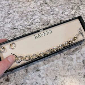 Lauren by Ralph Lauren link bracelet and earrings set